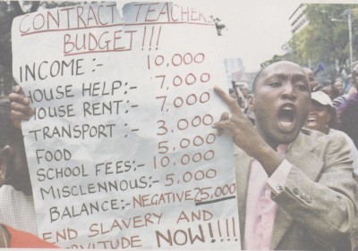 Striking teacher