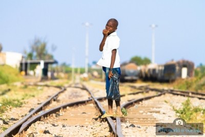 A photo of a child standing on an abandoned rail track in northern Nigeria submitted to the contest by Deji