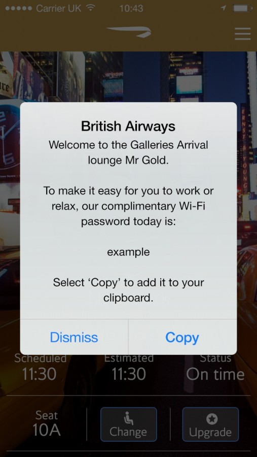 British Airways iBeacon (C) BA