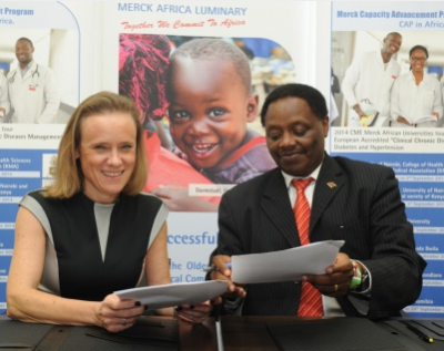 Belen Garijo, CEO and president of Merck serono and Prof. Solomon Mpoke, Director and CEO of KEMRI