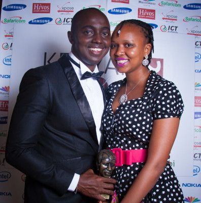 Ben Kiruthi and his wife Gathoni Kiruthi who won the best Photography blog at the 2014 BAKE Kenyan Blog Awards