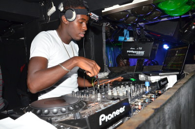 DJ Burn playing at the Lite  the way launch