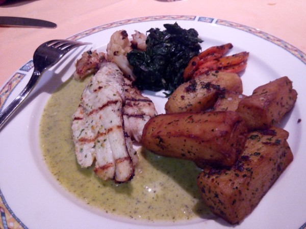 Grilled baby barracuda