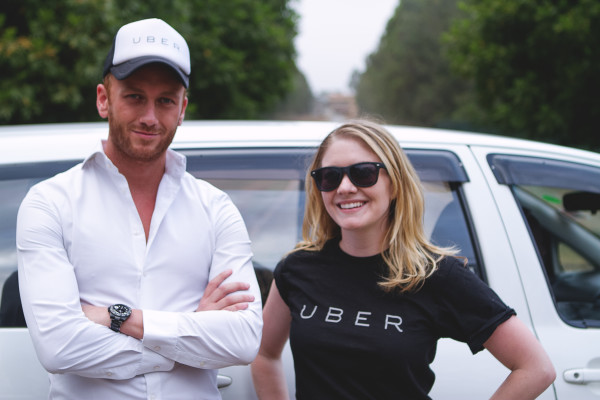 Uber International Launcher Alastair Curtis with Operations Manager Kaitlin Freedman