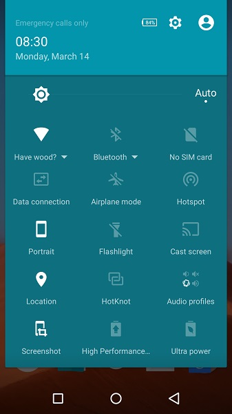 Zero 3 Quick Settings