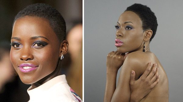 (L) Lupita Nyong'o took it back to the basics with this hair do that has made a global statement that all African women should love their hair