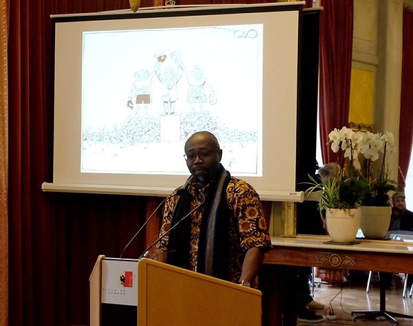 Gado speaking at the event