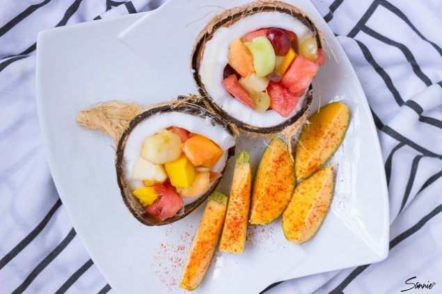 Meal 51 of #100DaysOfKenyanThrowdowns Mango Chilli and Fruits