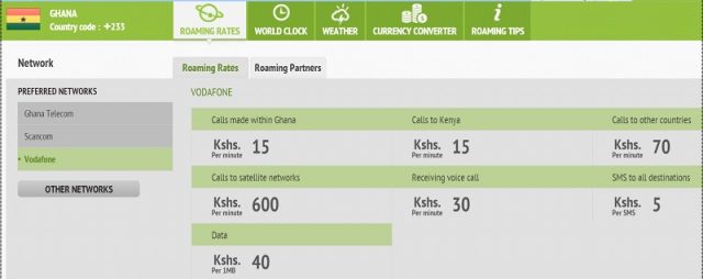 Safaricom Roaming