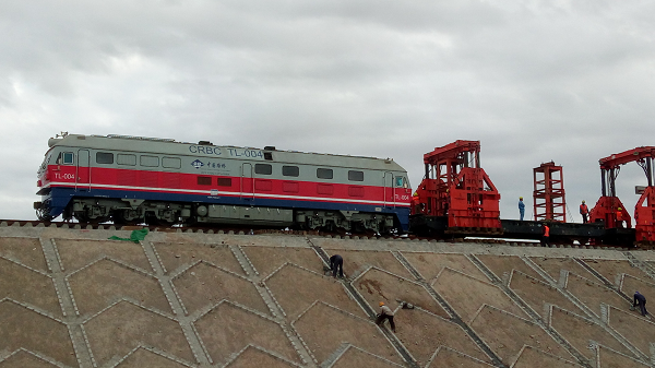 The SGR being constructed at Athi River